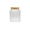 Square Relief Glass Storage Jar Made of High Borosilicate Glass YD-STJ-084