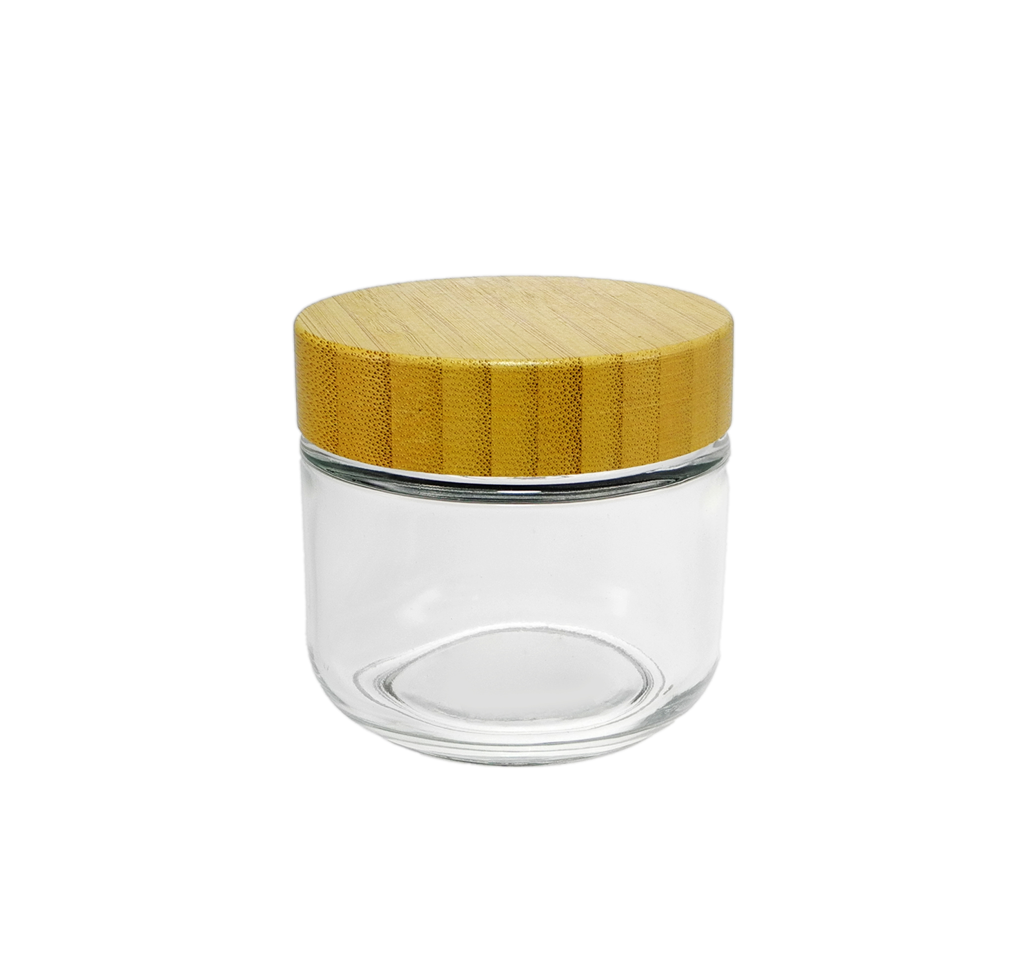 Wooden Lid Small-sized High-boron-silica Glass Storage Jar YD-STJ-187