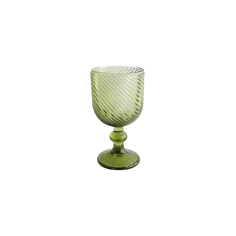 Green Striped Glass Cup Set YD-CUP-064
