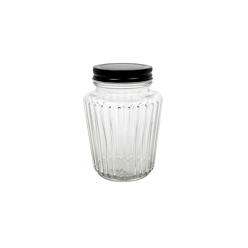 Striped Glass Storage Jar YD-STJ-052