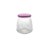 Exposed material storage jar with purple lid YD-STJ-054