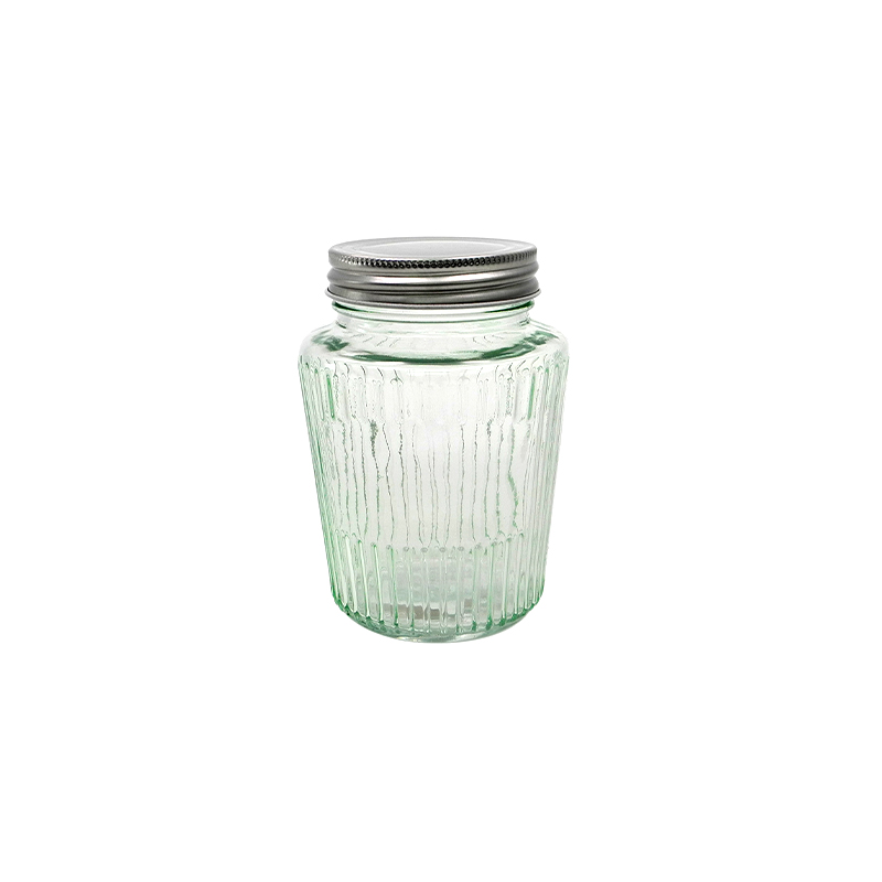 Textured Glass Storage Jar YD-STJ-063
