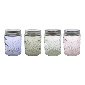 Line Spray-painted Glass Storage Jar YD-SYJ-048