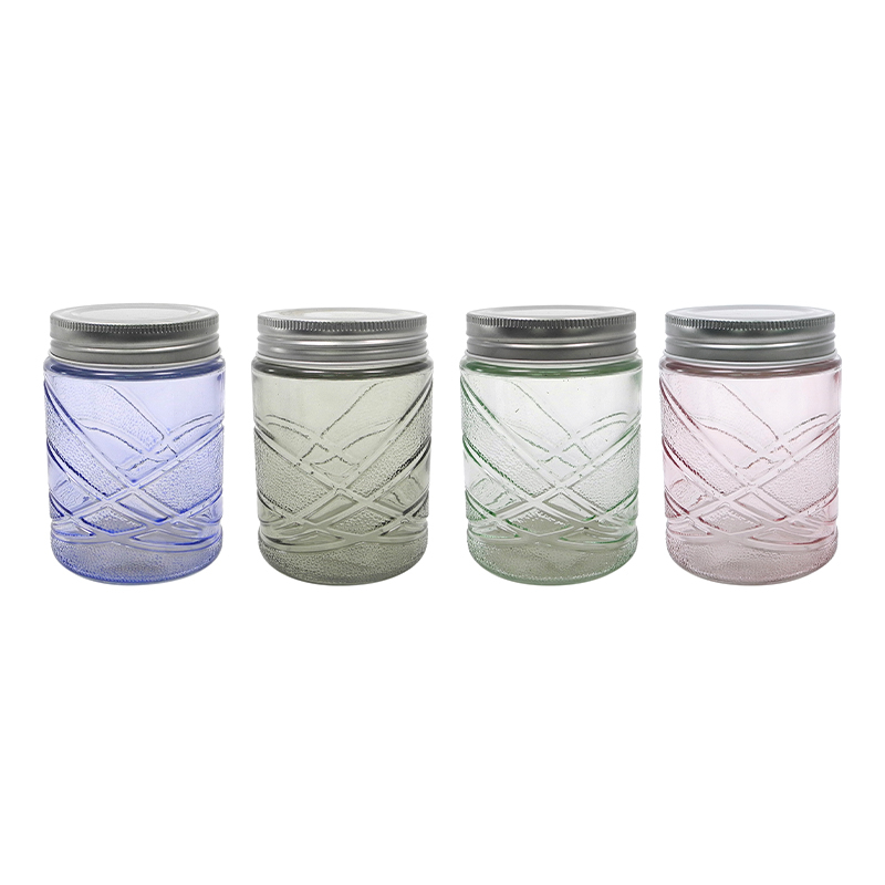 Line Spray-painted Glass Storage Jar YD-SYJ-048