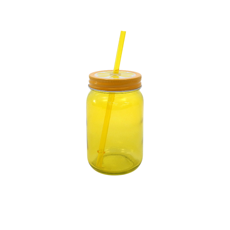 Painted Glass Straw Cup YD-CUP-076