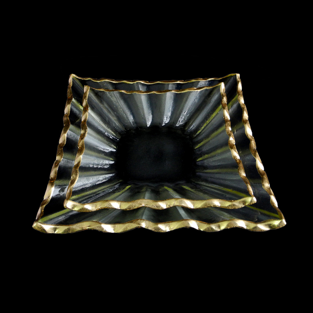 Square Origami Gold Hot Bending Plate YD-HBP-033