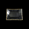 Square Striped Gold Hot Bending Plate YD-HBP-017