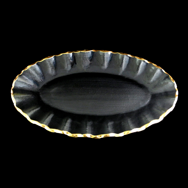 Ruffle Edge Gold Hot Bending Plate YD-HBP-003