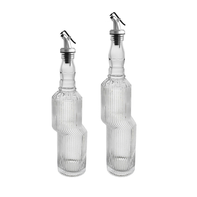 Striped Glass Oil Bottle YD-OVB-018