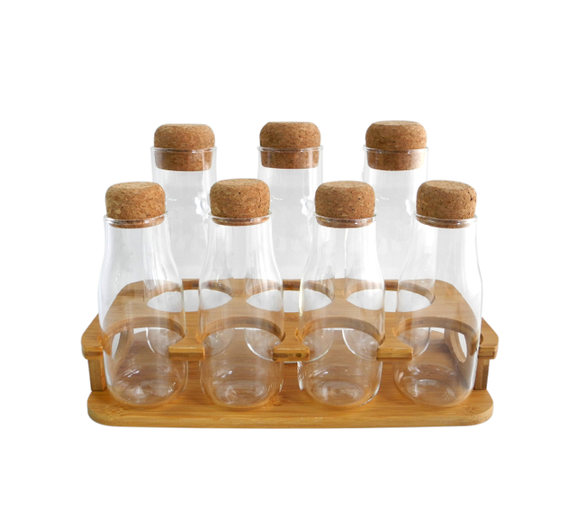 Stoppered with Cork, High-boron-silica Glass Bottle YD-STJ-092