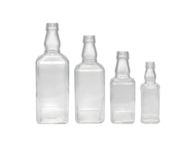 Square Bottle with A Round Neck Glass Bottle YD-BOT-023