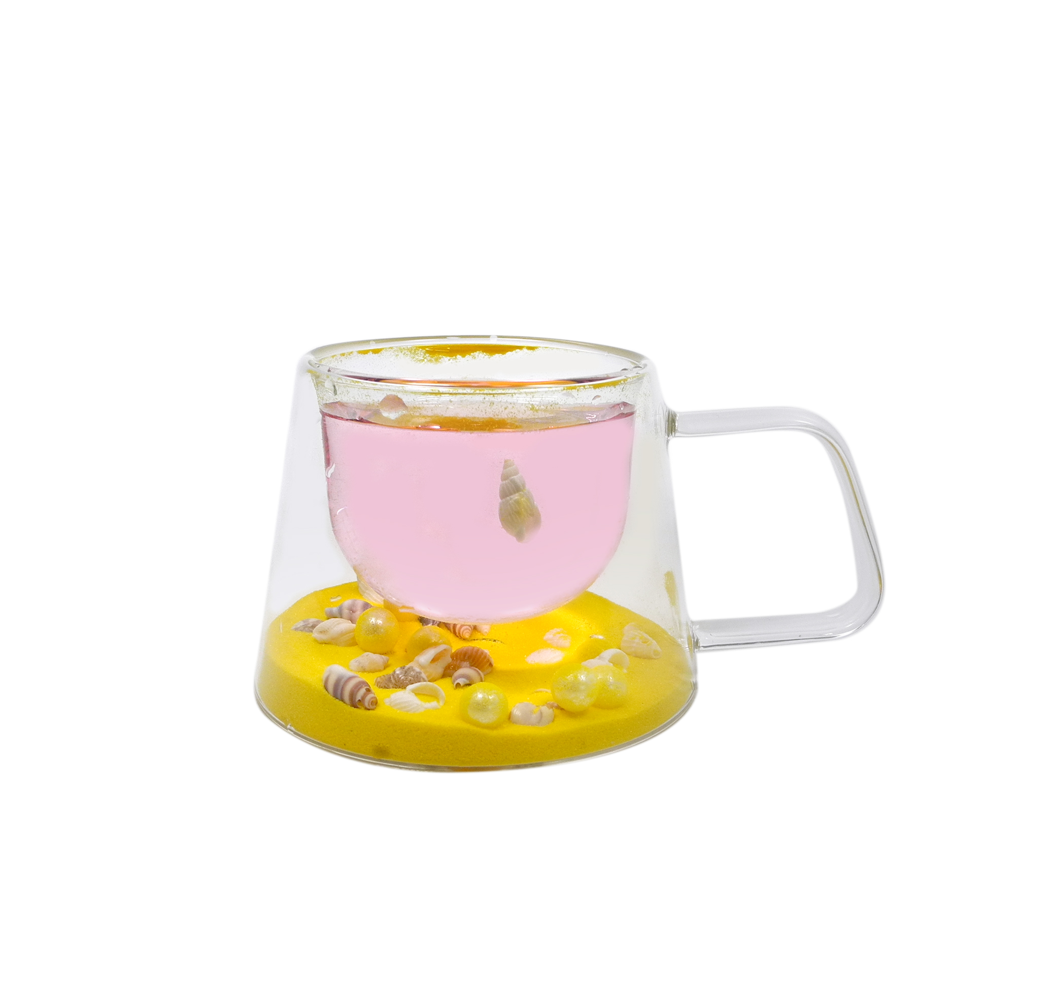 Ocean-themed Double-layer Borosilicate Glass Cup YD-CPU-117