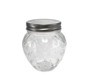 A Strawberry-shaped Silver Stainless Steel Lid for A High-boron-silica Glass Storage Jar YD-STJ-143