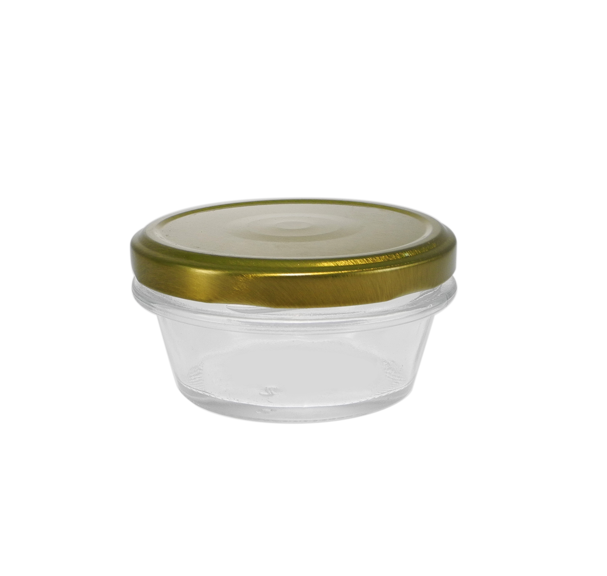 Polished Gold Stainless Steel Lid with High Borosilicate Glass Storage Jar YD-STJ-115