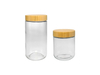 Large-mouth Wooden Lid High Borosilicate Glass Storage Jar YD-STJ-162