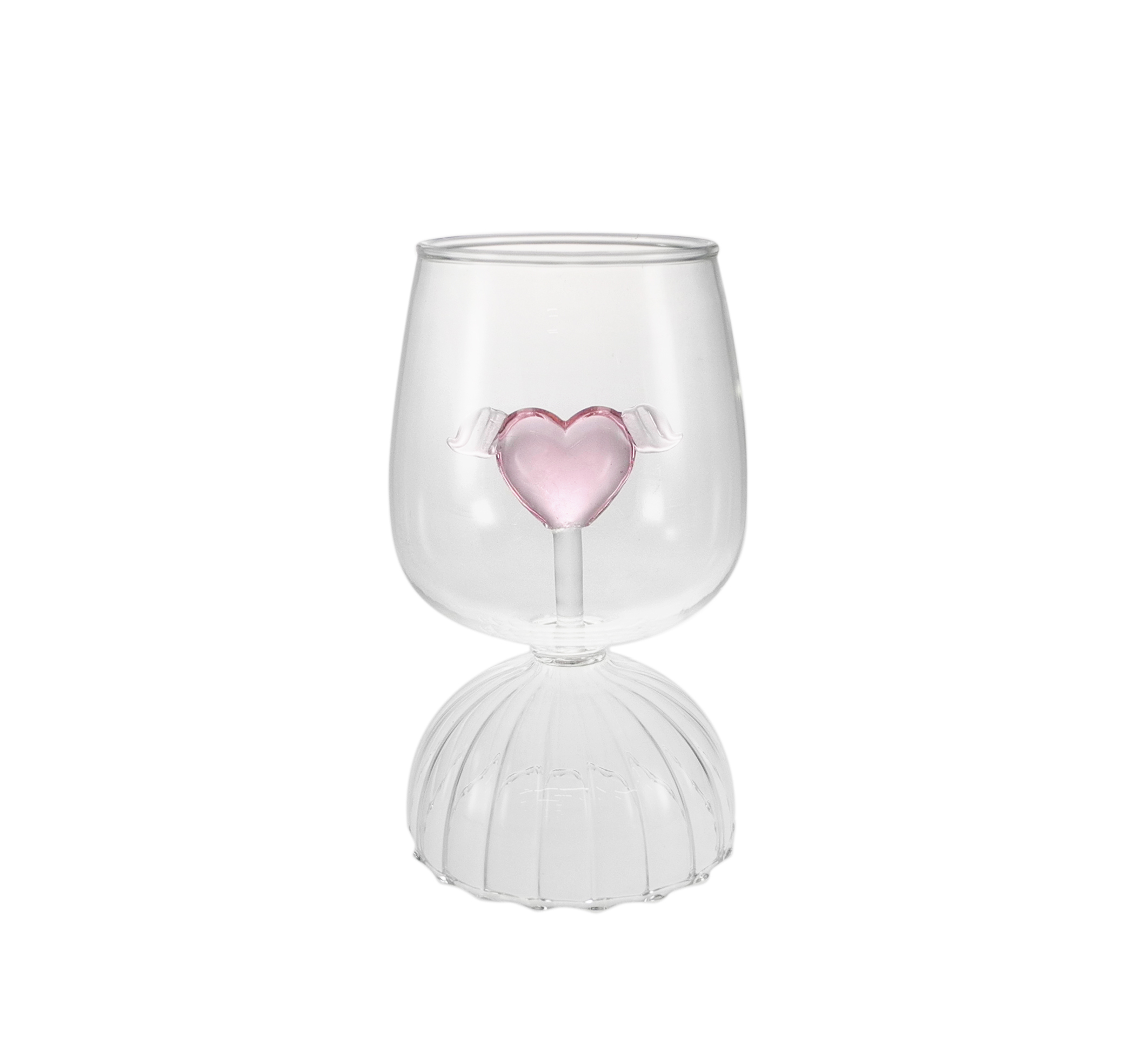 Internal Heart-shaped Decorative Glass Cup Made of High Borosilicate Glass YD-CPU-127