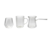 Special-shaped handle vertical striped high borosilicate glass cup YD-CPU-129