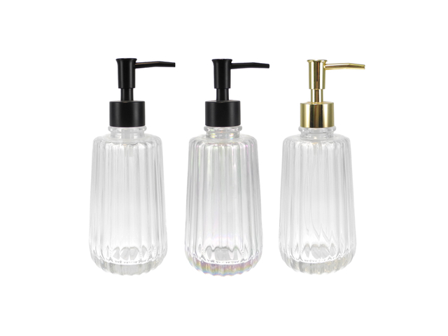 Transparent Vertical Striped Bathroom Bottle YD-BC-020