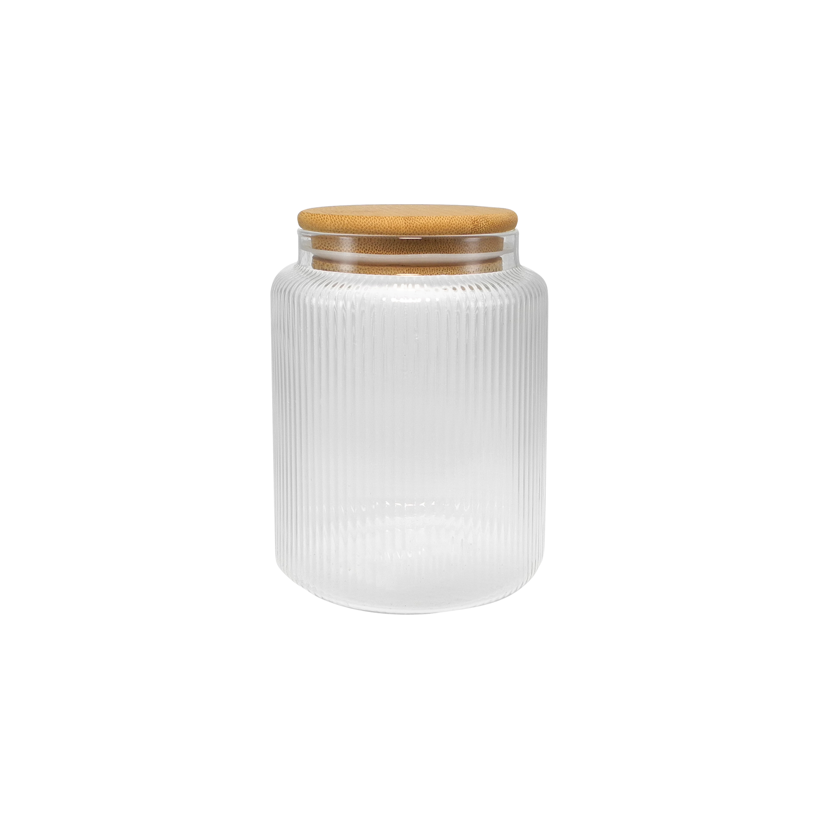 Rhombus-shaped Relief Pattern High Borosilicate Glass Storage Jar YD-STJ-077