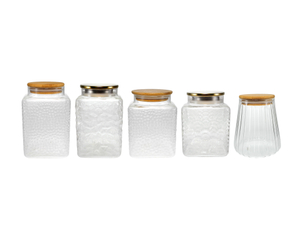 Dot-relief High Borosilicate Glass Storage Jar YD-STJ-086