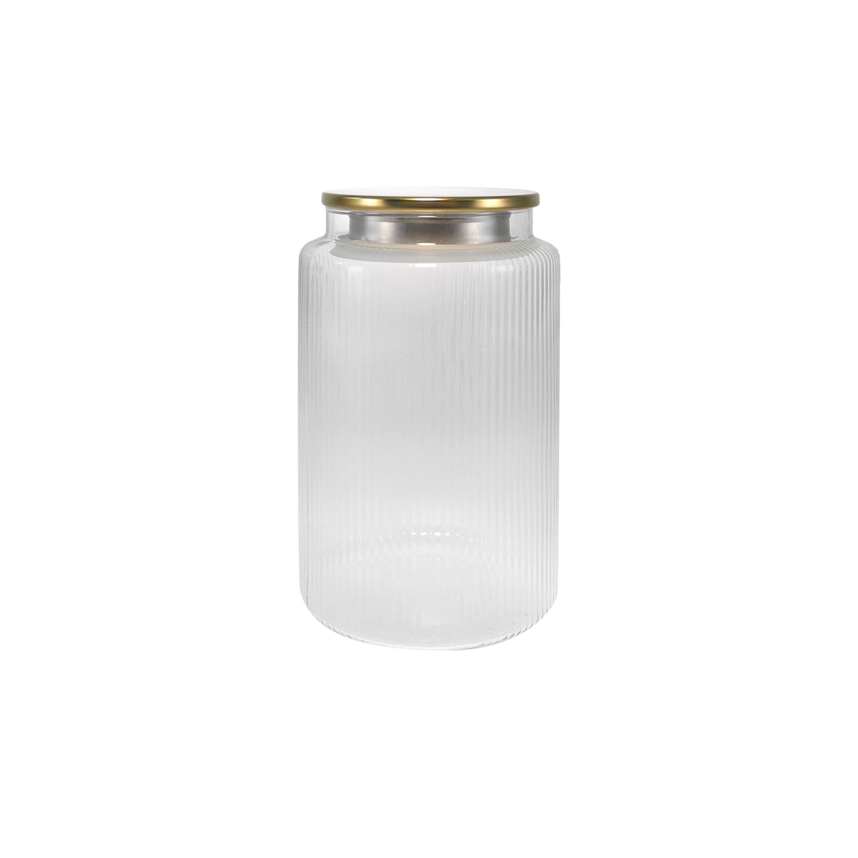 External Relief Pattern High Borosilicate Glass Storage Jar YD-STJ-076