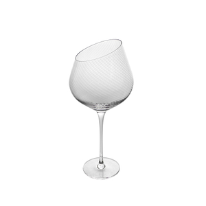 Transparent Beveled Wine Glass YD-PTC-055
