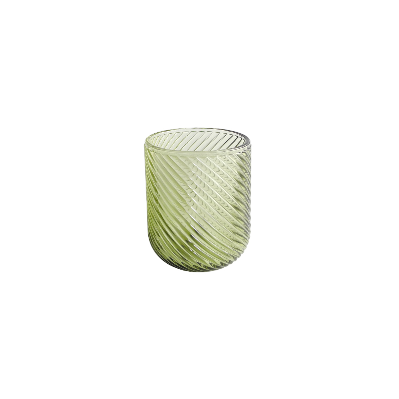Green Striped Glass Cup Set YD-CUP-064
